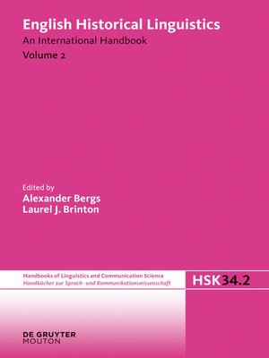 cover image of English Historical Linguistics. Volume 2